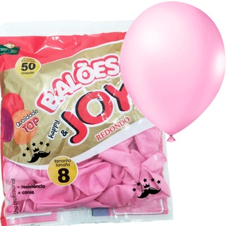 50 Balões Bexigas de Festa Rosa Bebê Nº8 - Decoração Aniversário