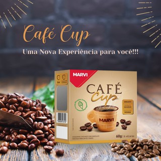 Café Cup Xícara Comestível Casquinha Com Chocolate Marvi C/ 6Un (3)