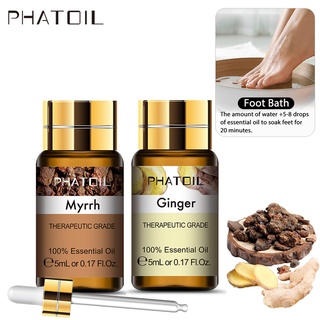 PHATOIL 5ML Myrrh+Ginger 2PCS/LOT Essential Oil Aromatherapy Humidifier Oil