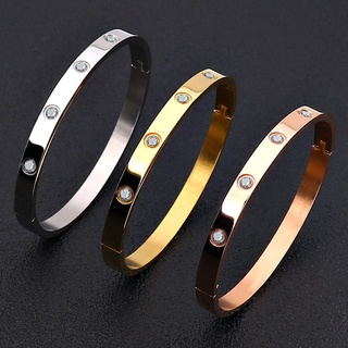 Pulseiras femininas / pulseiras de strass polido brilhante 3 cores / pulseiras de casal masculino