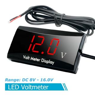 Medidor De Voltagem Voltímetro Com Display Digital LED 12V Para Motocicleta (9)
