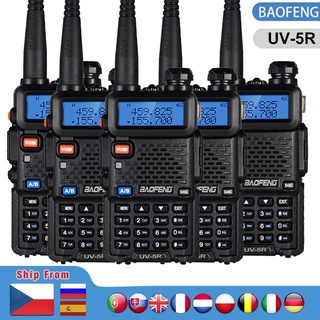 5/6pçs Walkie Talkie Baofeng UV 5R VHF UHF Transceptor Rádio De Duas Vias De Para Ham Profissional-5R