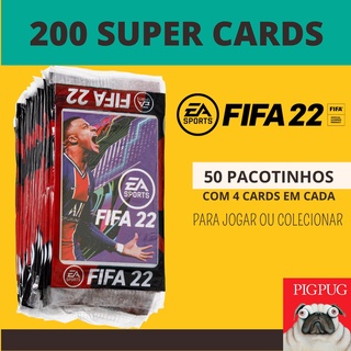 50 Pacotinhos FIFA 22 C/4 UNIDADES CADA| São 200 CARDS e CARTAS