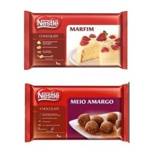 Barra Chocolate Nestlé (branco + Meio Amargo) 2kg
