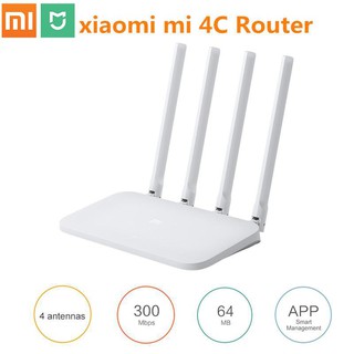 Roteador Xiaomi 4 Antenas 300 Mbps / 2.4 Ghz - Mi Router Original Branco