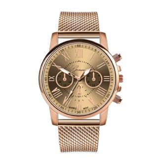 relógio de pulso mostrador de aço inoxidável pulseira de couro de quartzo esportivo de luxo/militar (3)