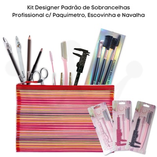 Kit Designer Padrão + Mini Paquímetro Escovinha Navalha