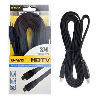 Cabo HDMI 1.4 Reforçado 3 Metros Full HD 1080 flat