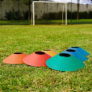 Kit 10 Chapeu Chines Colorido Half Cone para ensinar cores Treino Agilidade Funcional Sinalizaçao Esportiva