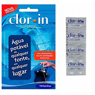 Pastilha Purificadora Agua Potabilizador Clorin 10 Pastilhas (1)
