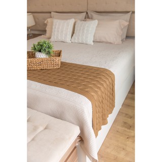 PROMOÇÃO Peseira todos tamanhos disponíveis - Manta Tricot Luxo com trança Linha Home para cama ou sofá (1)