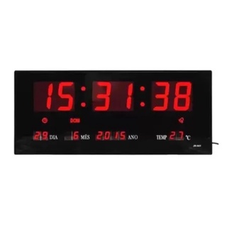 Relógio Parede LED calendário completo Temperatura LK-3615