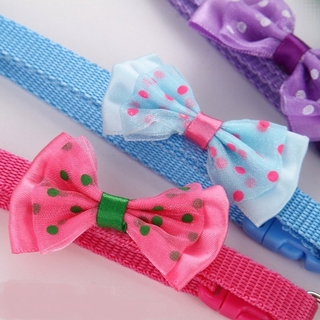 Cute Collar Bowknot Tie with Bell for Cat Puppy Pet Accessories (3)