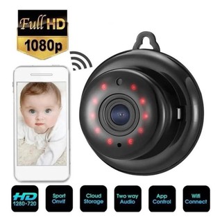 Mini Câmera Ip Wifi Conexão V380 1080p Infravermelho Espiã