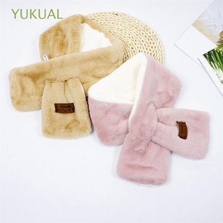 YUKUAL Korean Version Many Styles Japanese Style Winter Female Cute Plush Cross Bib Faux Rex Rabbit Fur Scarf/Multicolor (1)