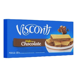 Biscoito Wafer Recheio Chocolate Visconti 120g