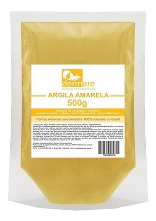 Argila Amarela 500g - Dermare Cosméticos