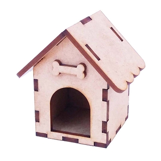 Kit 10 mini casinha de cachorro 8 cm caixa cenário mdf pluto