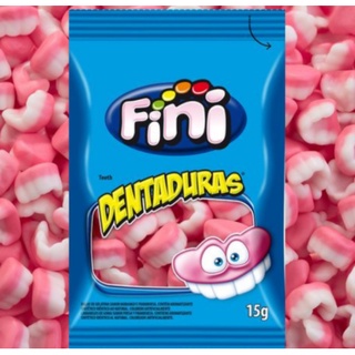 ( NO BRASIL ) Bala Gelatina Fini® Mini Dentaduras 15g - Original Das Dentaduras Mais Vendidas - Unidade