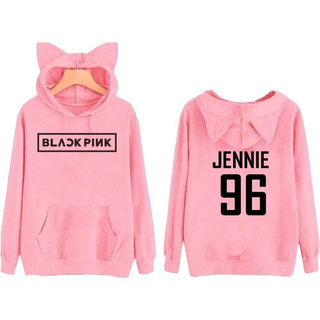 Moletom Orelhinha Moletom Kpop Black Pink Jennie 96 Blusa