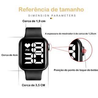 Novo Smartwatch Tipo Quadrado Levou RelóGio EletrôNico Masculino E RelóGio Feminino Ao Ar Livre Esportes À Prova D 'ÁGua Apple Tipo Led RelóGio EletrôNico TILUSERO relógio feminino (3)