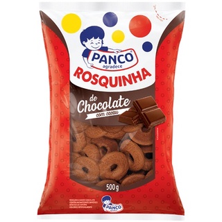 Biscoito Rosquinha Chocolate Com Cacau Panco - Bolacha Pacote 500g