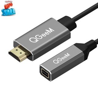 Qgeem Cabo Adaptador / Conversor Hdmi Único Para Mini Dp Uhd 4k @ 30hz Plug And Play Para Pc Portátil