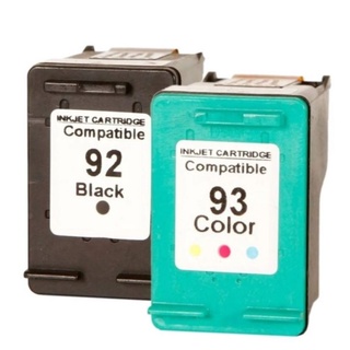 kit par de cartucho 92 e 93 preto e colorido cheio a pronta entrega promoção barato para impressora 1510 C3180 C4180