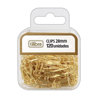 Clips 28mm Dourado (gold) c/ 120 Unidades - TILIBRA
