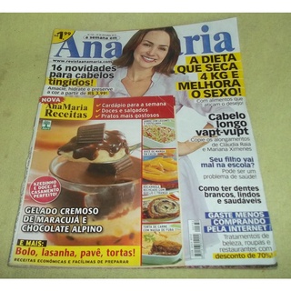 Lote de 4 Revistas Ana Maria - + Receitas Culinárias nº 689, 719, 732, 997