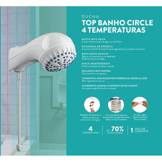 Chuveiro Eletrico Ducha Sintex Top Banho 220v 4 Temperaturas