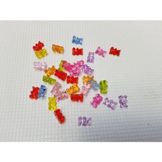 Miçanga entremeio ursinho gummy bear translúcido 10 unidades para bijuterias (3)