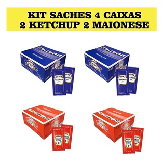 Kit Saches Molhos 2 Ketchup 2 Maionese Heinz
