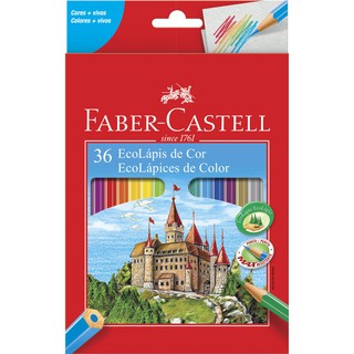 Lápis 36 cores sextavado Faber-Castell 120136 PROMOÇÃO.