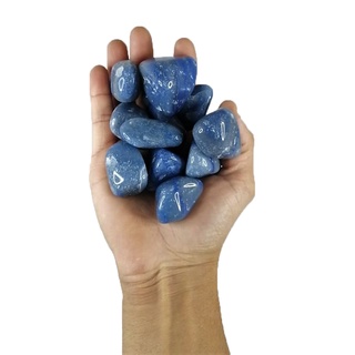 250 grs Quartzo Azul Pedra Rolada Semi Preciosas A Grade