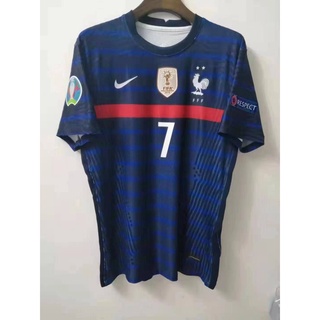 Camisa de futebol versão home player da França 2020
