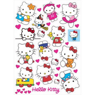 Kit Hello Kitty etiquetas adesivas - decore potes - cadernos etc