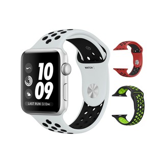 Pulseira Com Furos Nike Sport Apple Watch Smartwatch Furadinhas Silicone 3 4 5 iwo 12 13 16 Hw 16 22 t500 x8 x7 f10 44mm Top