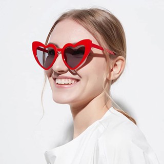 Óculos de sol coração vintage proteção UV 400