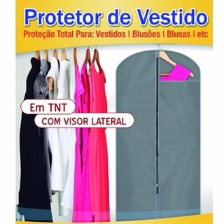 Capa Protetora Para Vestido,Ternos e Jalecos com Visor Lateral e Ziper (1)