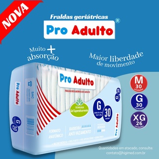 Fralda Geriátrica Adulto Incontinência pós-parto com gel absorvente - Pro Adulto (1)