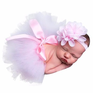 Saia bailarina newborn com tiara para ensaio fotográfico várias cores