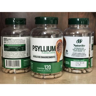 Psyllium Plantago Ovata L - 120 cápsulas 500mg - Natuvite