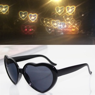 Óculos De Sol Unissex Em Formato De Coração Com Efeitos Que Mudam Luzes /