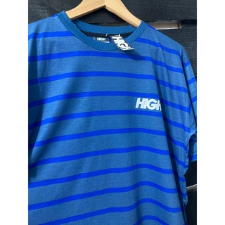 Camiseta High Kidz Listrada Azul Refletiva (2)