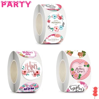 PARTY 500pcs/roll Self Adhesive Scrapbook DIY Handmade Package Label Gift Bag Mothers Day Stickers Happy Mothers Day