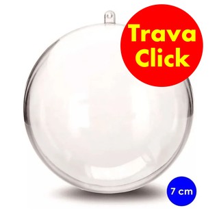100 Esfera Acrílica 7cm - Bola Acrílica - Enfeito Natal - Porta Foto - Árvore