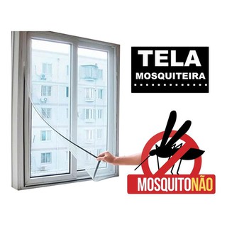 Tela Mosquiteiro para Porta e Janela Anti-inseto Mosquito 130x150 e Fita
