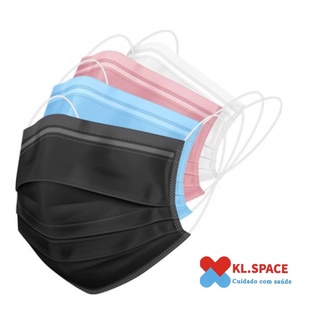 Mascara descartável facial 3 camadas Filtro cirurgica Tripla com proteção Bacteriana kit com 10-50 unidades Kellyspace (1)