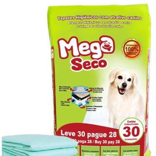 Tapete Higiênico Cães Pets Mega Seco Ultra Absorvente 30un 70x60cm (1)